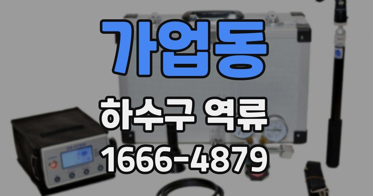 가업동 하수구 역류