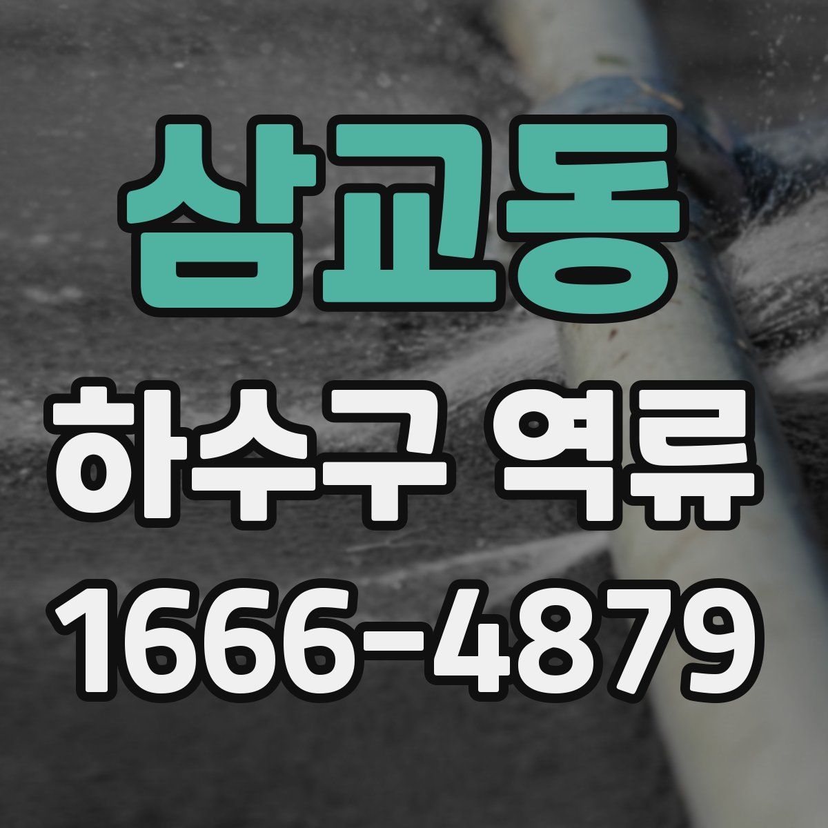삼교동 하수구 역류