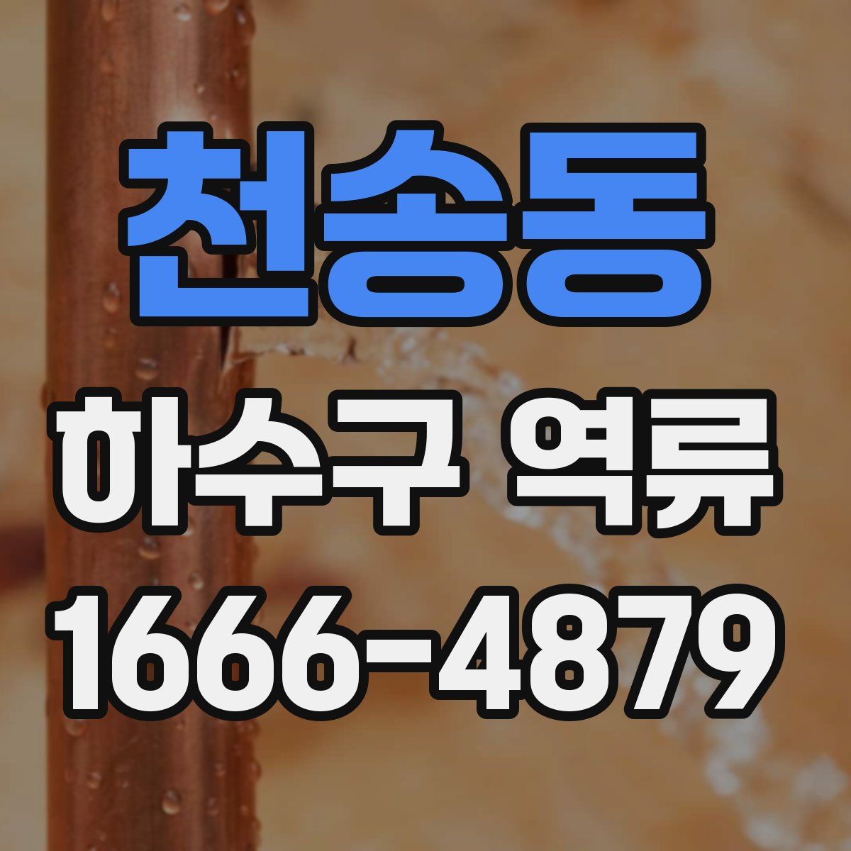 천송동 하수구 역류