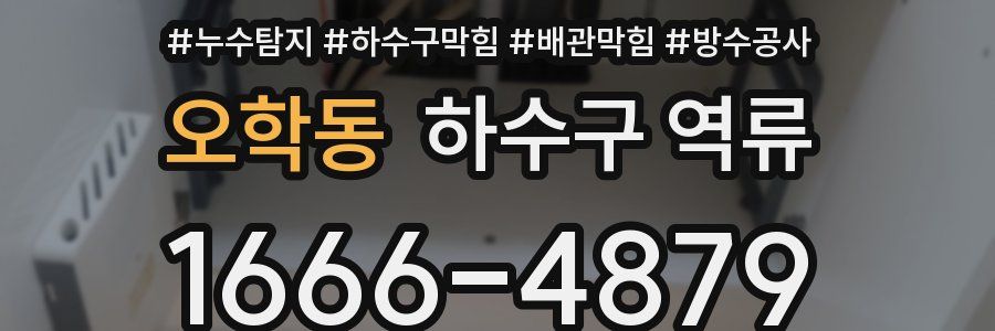 오학동 하수구 역류