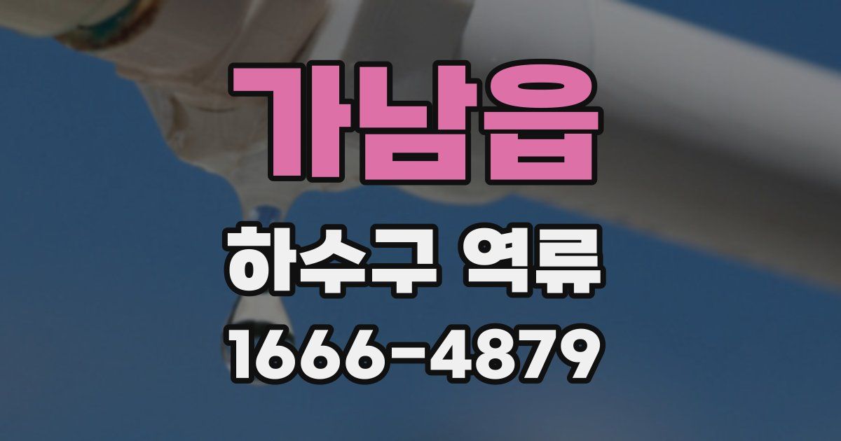 가남읍 하수구 역류