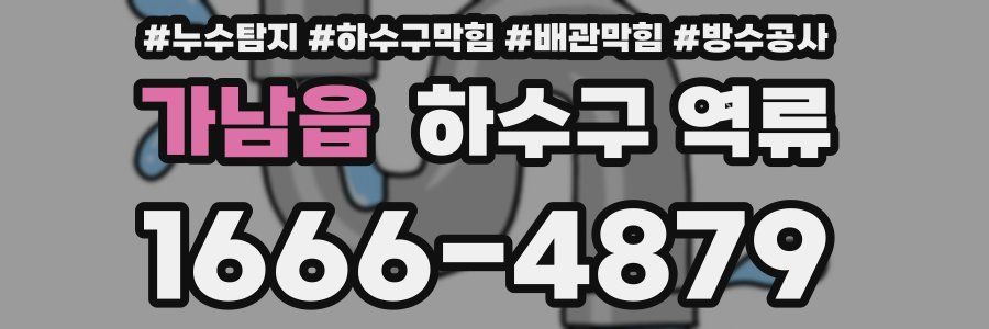 가남읍 하수구 역류
