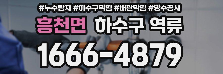 흥천면 하수구 역류