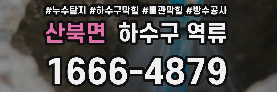 산북면 하수구 역류
