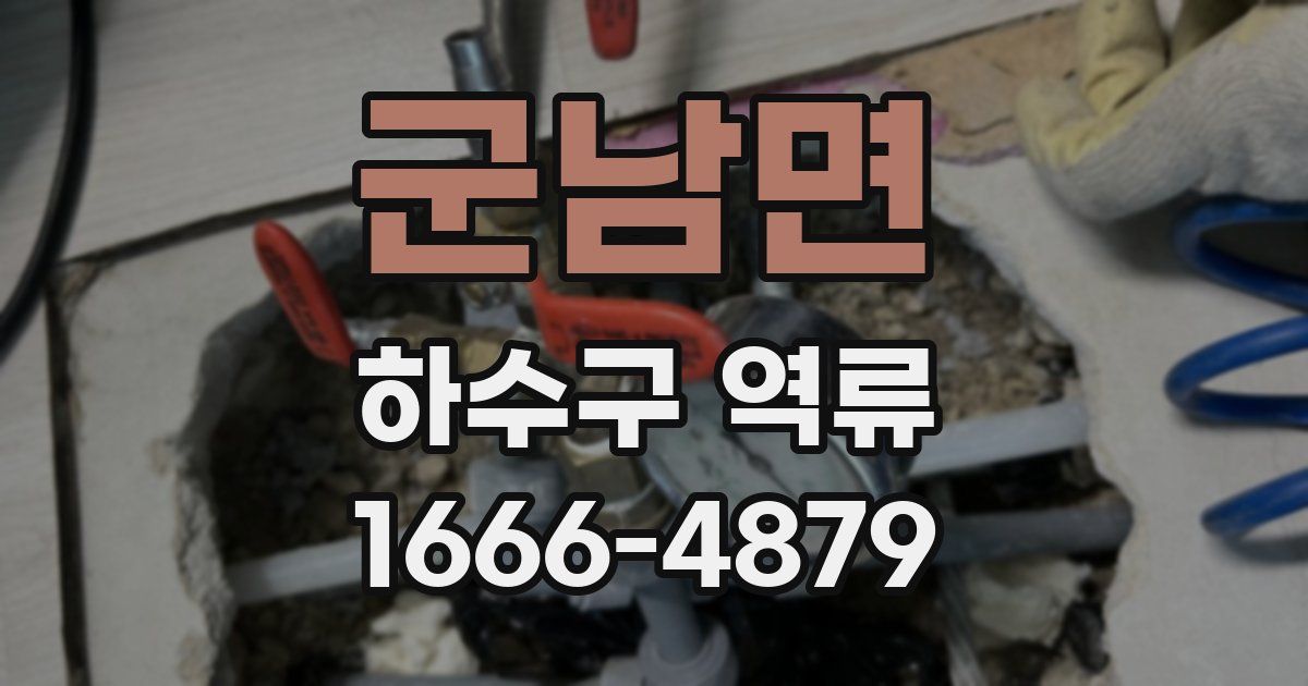 군남면 하수구 역류