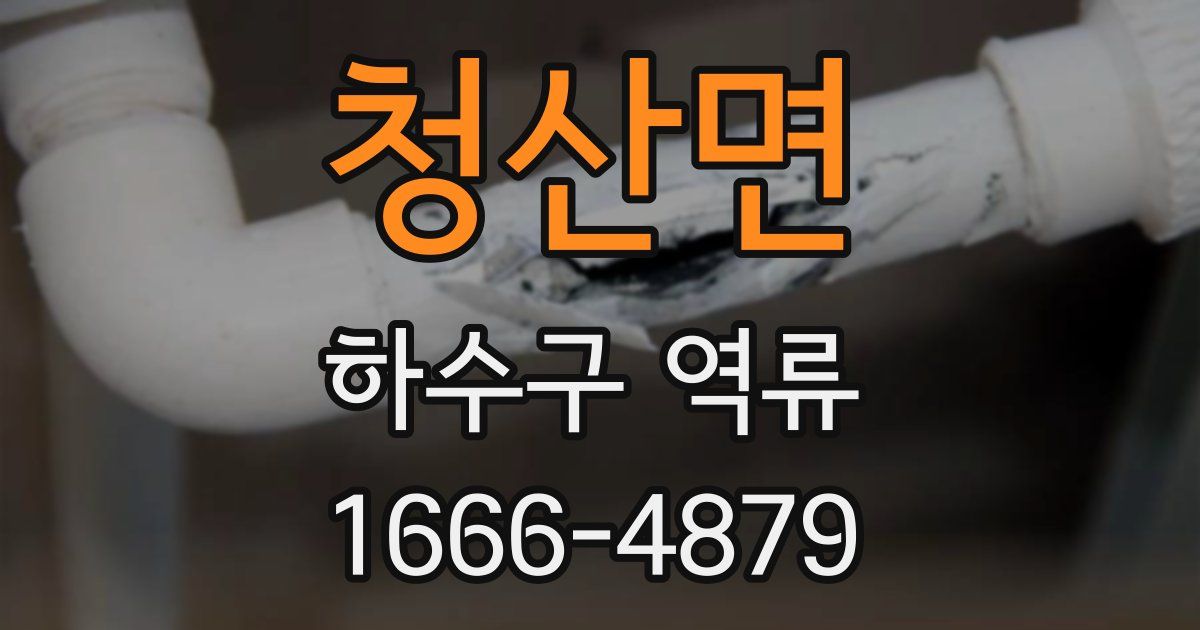 청산면 하수구 역류