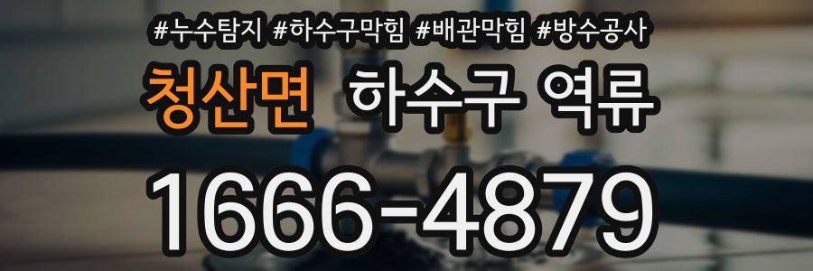 청산면 하수구 역류