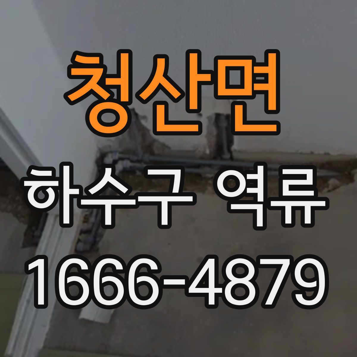 청산면 하수구 역류
