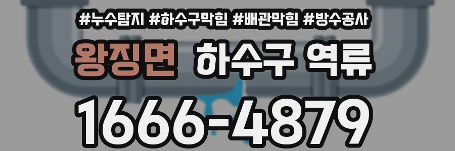 왕징면 하수구 역류