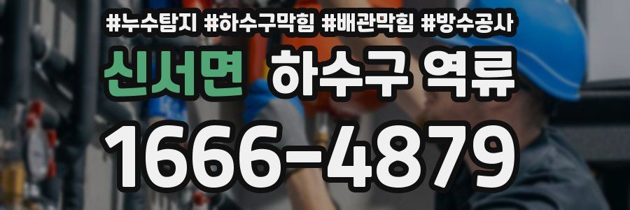 신서면 하수구 역류