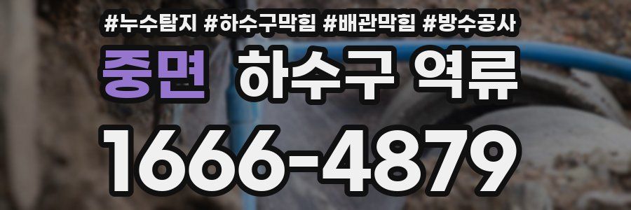 중면 하수구 역류