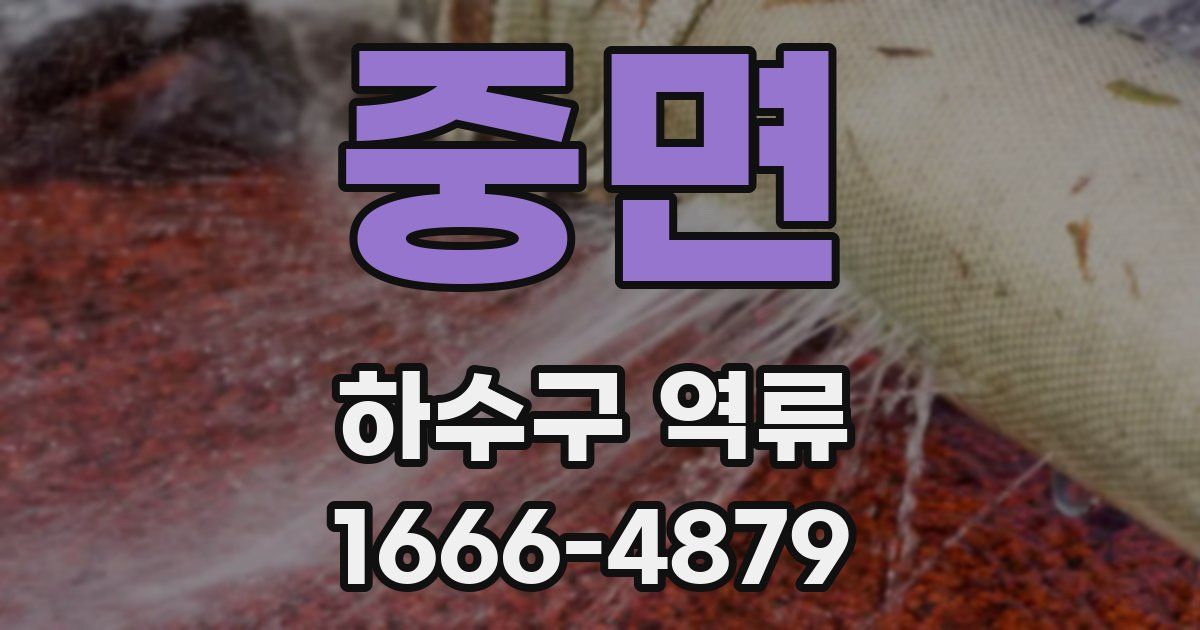 중면 하수구 역류