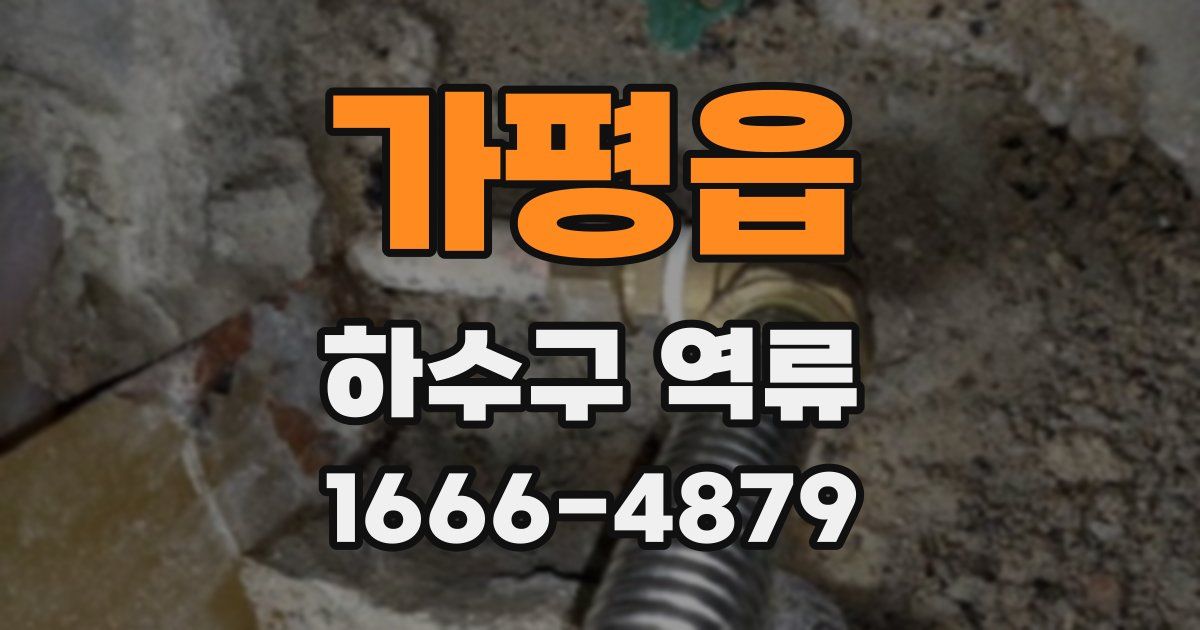 가평읍 하수구 역류