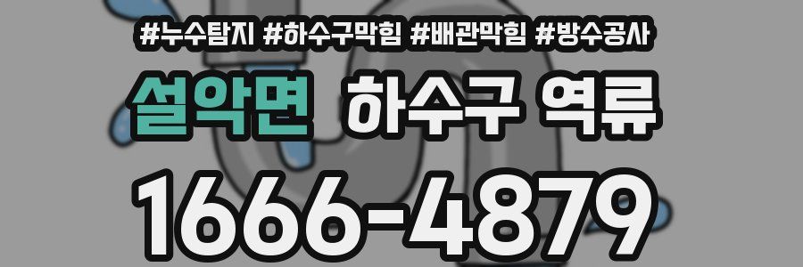 설악면 하수구 역류
