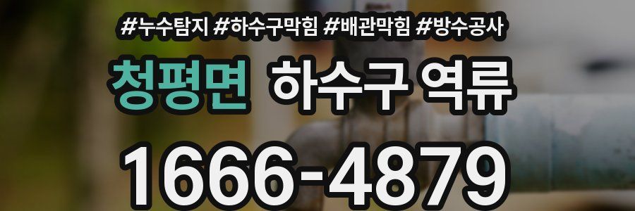 청평면 하수구 역류