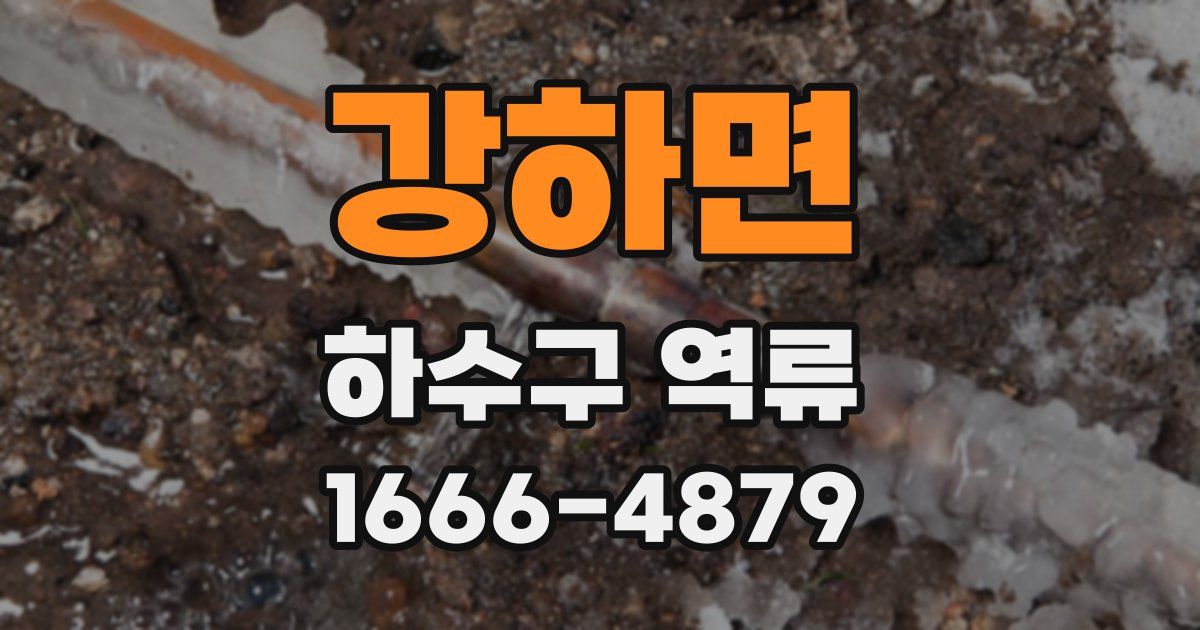 강하면 하수구 역류