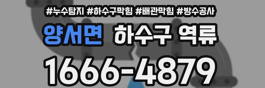 양서면 하수구 역류