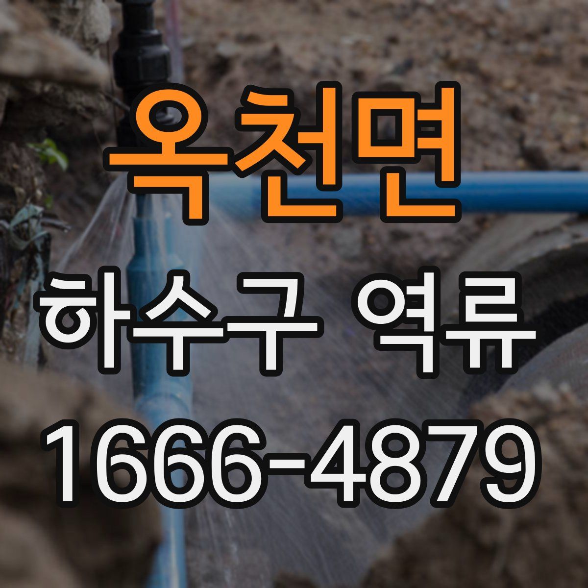 옥천면 하수구 역류