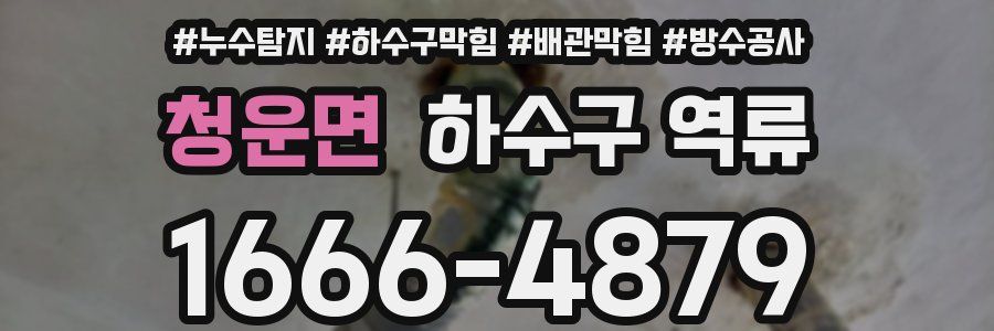 청운면 하수구 역류