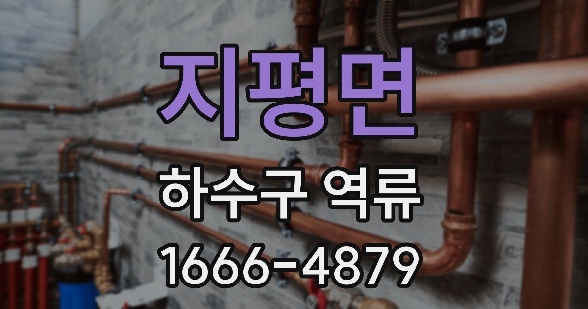 지평면 하수구 역류