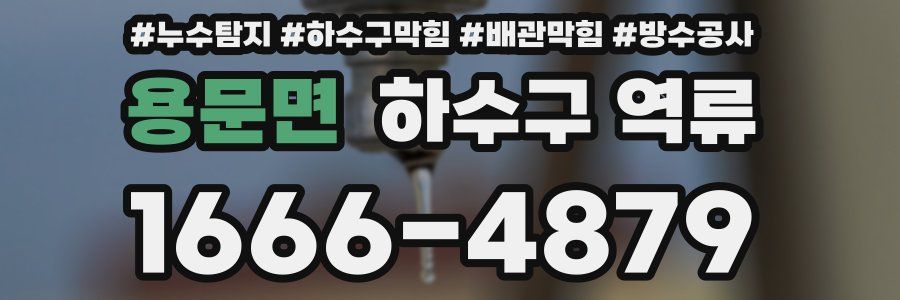 용문면 하수구 역류