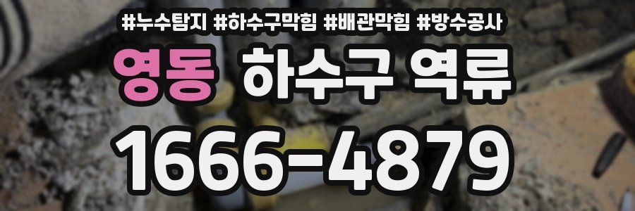 영동 하수구 역류