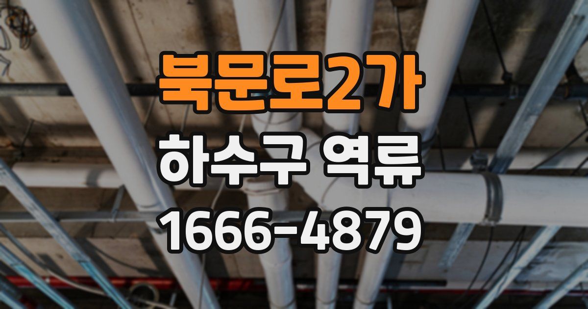 북문로2가 하수구 역류