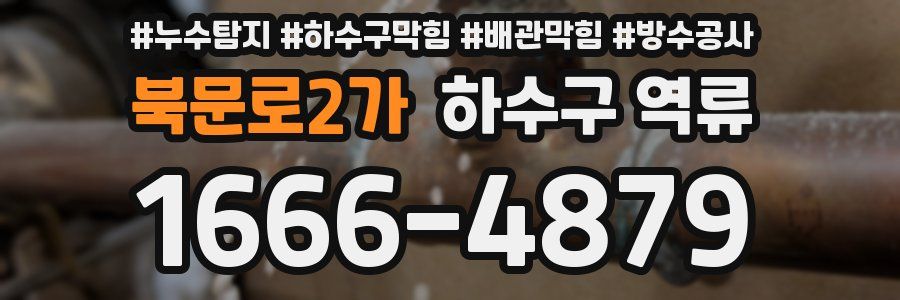 북문로2가 하수구 역류