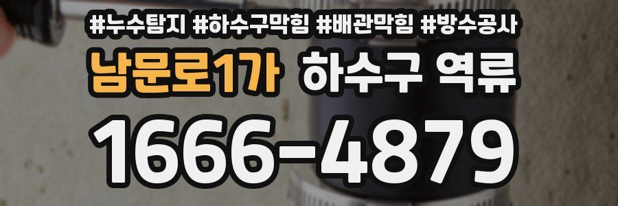 남문로1가 하수구 역류