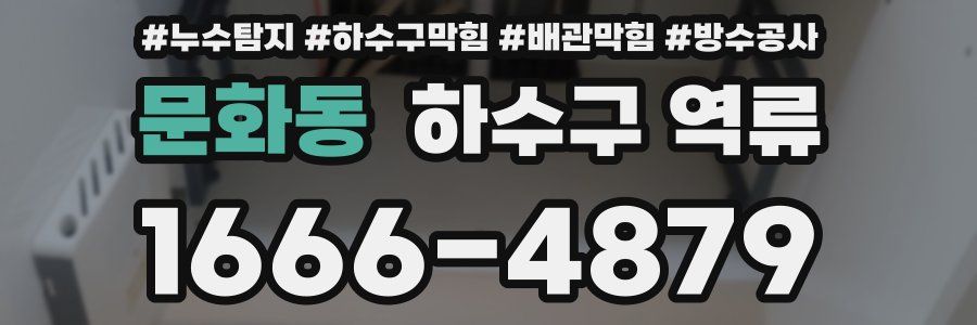 문화동 하수구 역류