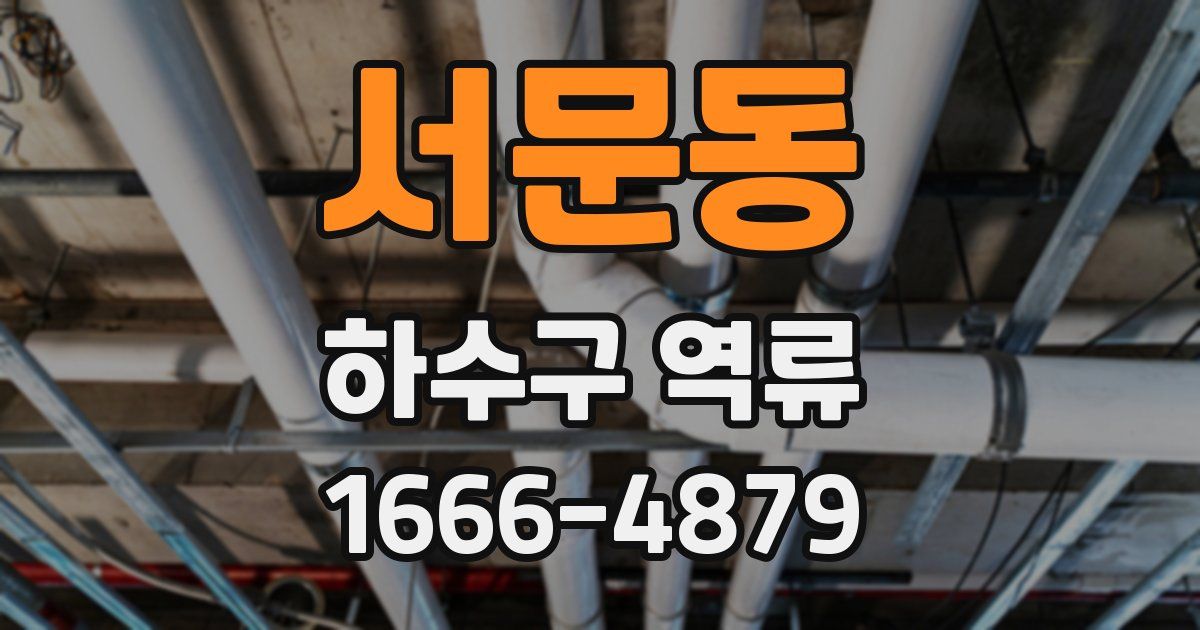 서문동 하수구 역류