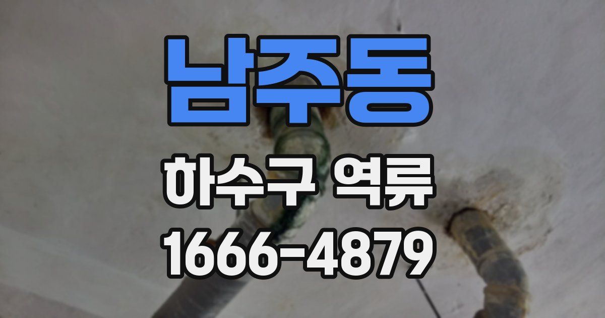 남주동 하수구 역류