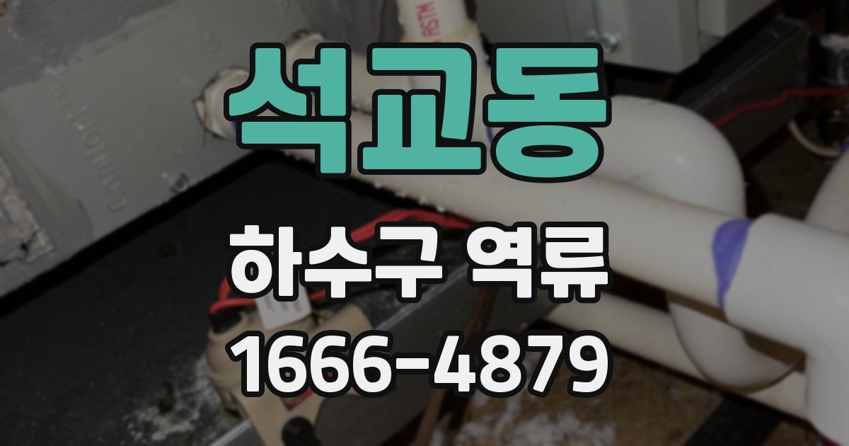 석교동 하수구 역류