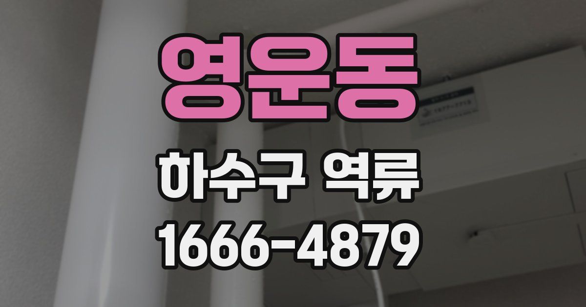 영운동 하수구 역류