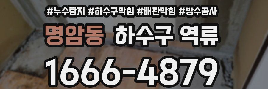 명암동 하수구 역류