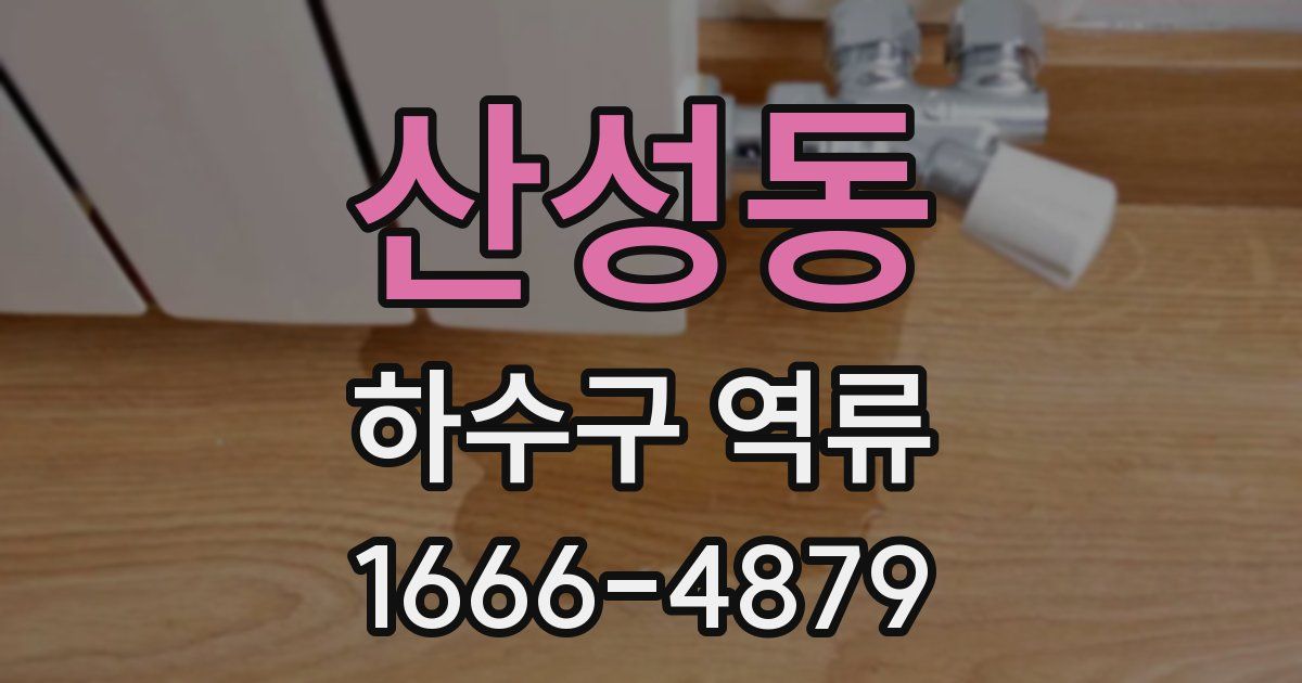 산성동 하수구 역류