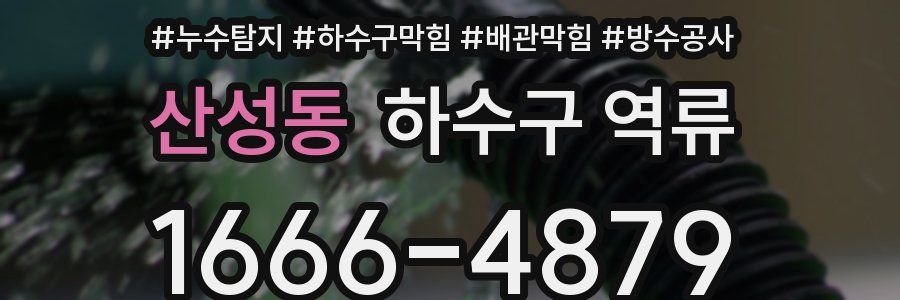 산성동 하수구 역류