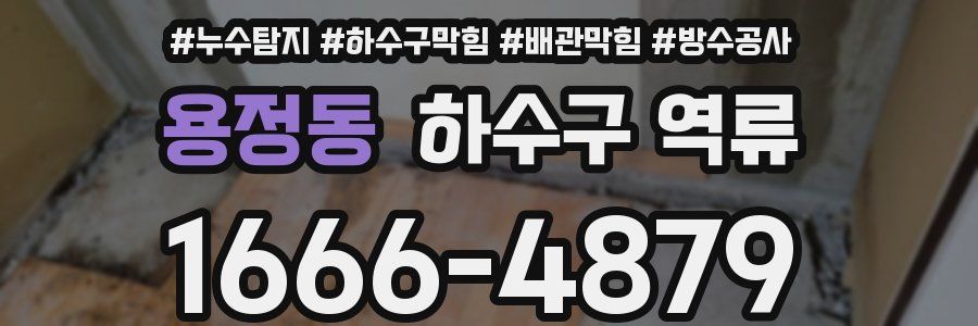 용정동 하수구 역류