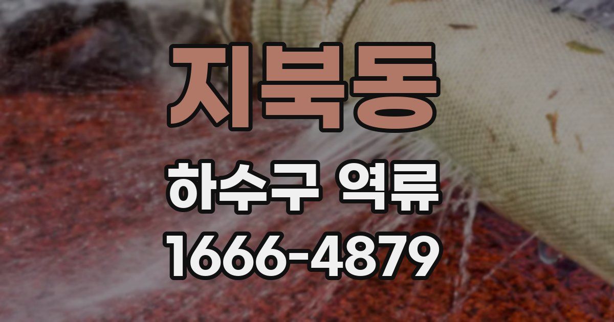지북동 하수구 역류