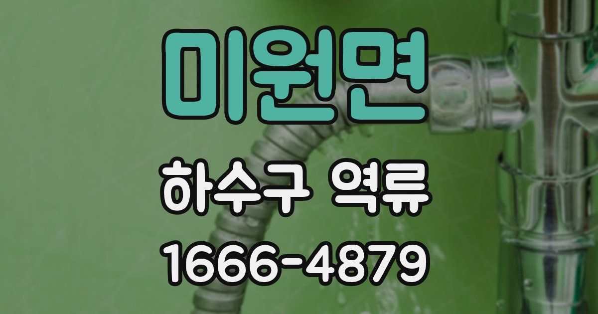 미원면 하수구 역류