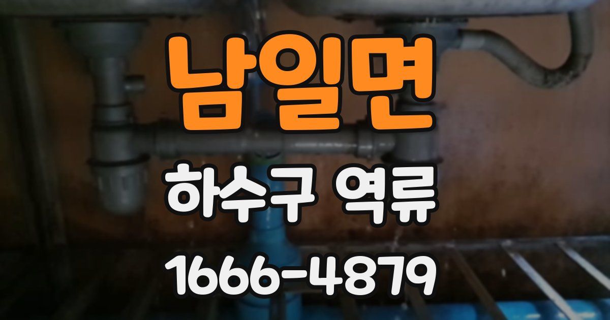 남일면 하수구 역류