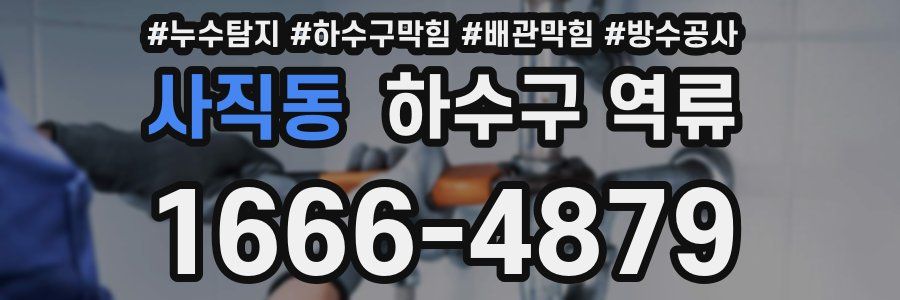 사직동 하수구 역류