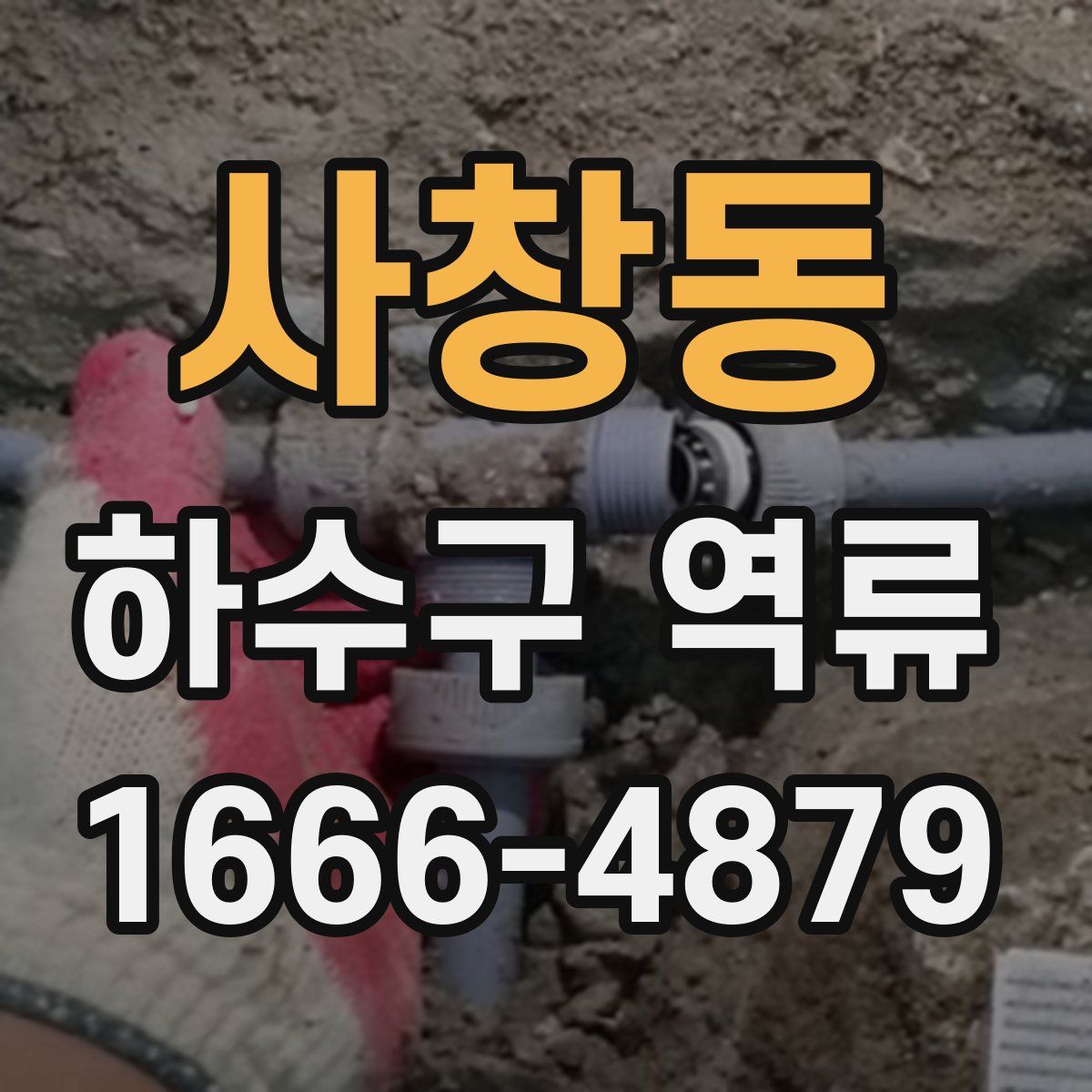사창동 하수구 역류