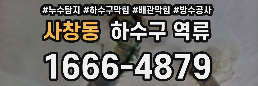 사창동 하수구 역류