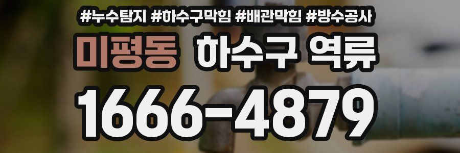 미평동 하수구 역류