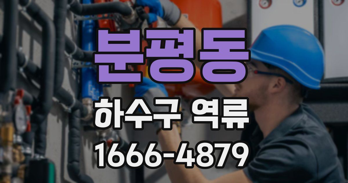 분평동 하수구 역류