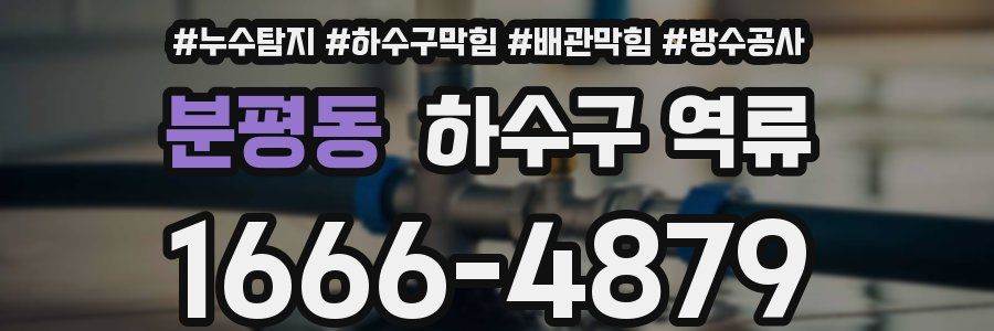 분평동 하수구 역류