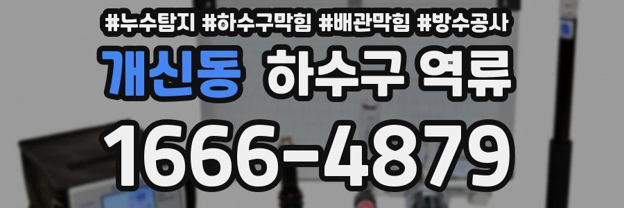 개신동 하수구 역류