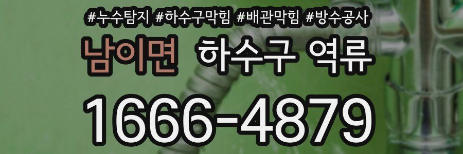 남이면 하수구 역류