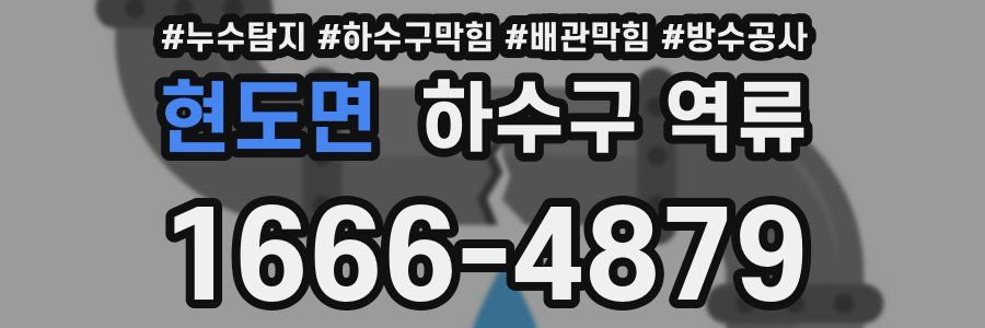 현도면 하수구 역류